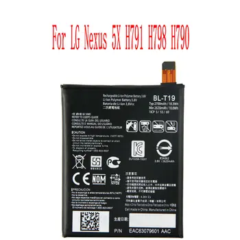 100% Nov Visoke Kakovosti 2700mAh BL-T19 Baterija Za LG Nexus 5X H791 H798 H790 Mobilni Telefon
