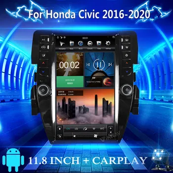 2 Din Android, GPS Navigacijo, avtoradio Za Honda Civic 2016 -2019 Multimedijski Predvajalnik MP3 Autoradio Navpično Tesla Zaslon