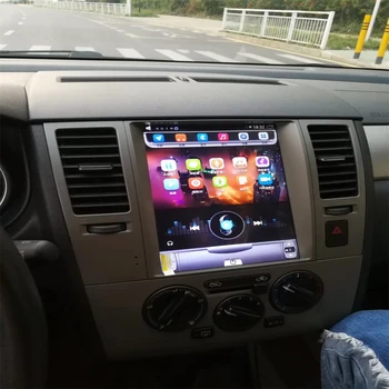 2 Din Tesla Slog Navpično maska Za Nissan Tiida C11 2004-2013 Android Avto Radio, GPS Navigacija Multimedia Player Vodja Enote 4G Slike 1