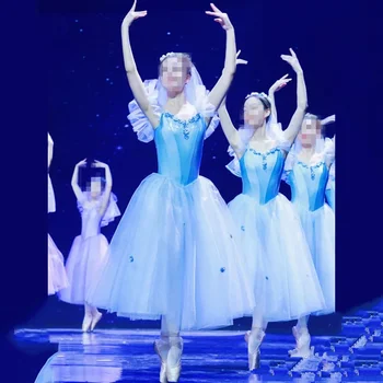 2022 Moda po Meri Velikost Konkurence Uspešnosti Obrabe, Otroci Odraslih Modra Balet Tutu Strokovno swan balet krilo