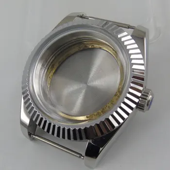 39 mm, iz Nerjavnega Jekla Steklena Kupola Watch Primeru, Fit ETA 2836 MIYOTA 8215 GIBANJA