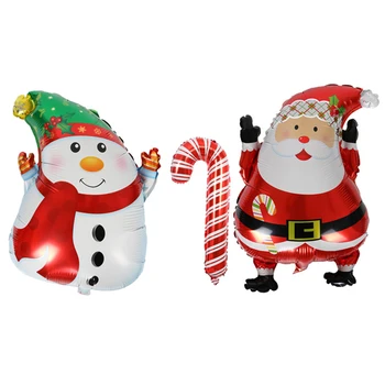 3pcs/veliko Risanka Božič Bergle Folija Baloni Santa Claus Helij Balon Vesel Božični Okraski, Napihljivi Klasičnih Igrač