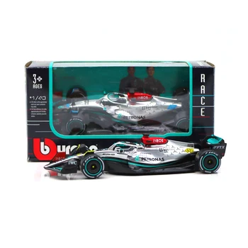 Bburago 1:43 2022 Mercedes AMG F1 W13 E Uspešnost #44 Hamilton #63 Russell Zlitine Diecast Avtomobile Model Igrača Za Otroke, Odrasle Slike 1