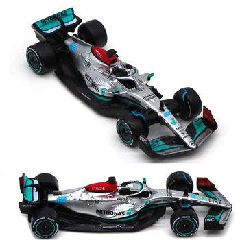 Bburago 1:43 2022 Mercedes AMG F1 W13 E Uspešnost #44 Hamilton #63 Russell Zlitine Diecast Avtomobile Model Igrača Za Otroke, Odrasle Slike 2