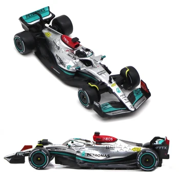 Bburago 1:43 2022 Mercedes AMG F1 W13 E Uspešnost #44 Hamilton #63 Russell Zlitine Diecast Avtomobile Model Igrača Za Otroke, Odrasle Slike 3