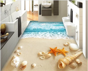 beibehang steno papirjev doma dekor po Meri modno osebnost pvc ozadje obmorskih plaži val lupini spray 3D talne ploščice behang