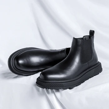 Britanski Moški Oxfords Obleko Čevlje Sijoče Kovine Platforma Čevlji Moški Priložnostne Usnjeni Čevlji Luksuzni Zdrsne na Loafers Moških Poslovnih Čevlji