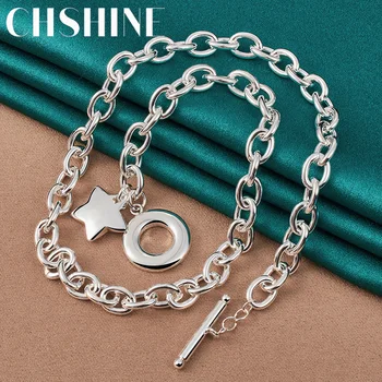 CHSHINE 925 Sterling Silver Star Ogrlico, Obesek Za Ženske in Moške, Poročni Udejstvovanje Stranka Modni Nakit