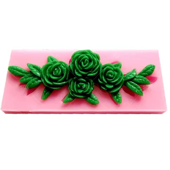 Cvetje Oblike 3D Silikonsko Plesni Čokolado Kalup za Poroko Fondat Torta Dekoraterstvo Orodja Bakeware Sugarcraft Acessorios SQ1406