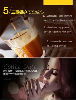 Espresso kavo DL-KF6001 italijanskih gospodinjstev pol-avtomatski fancy aparat za kavo, mletje kavnih zrn paro stroj Slike 4