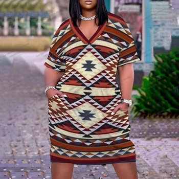 Eu Vzorec Obleka Ženske Modni Letnik Vzorec Obleke Midi Kratek Rokav Gothic Ženska Obleka Afriki Poletje Elegantno Dekle Sundress