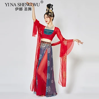 Klasični Ples Kostum Hanfu Nastavite Klasični Ples Fazi Kostum Obleko Ženski Strokovne Uspešnosti Kostum Dolgo Krilo Set