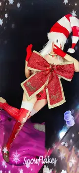 Lok vzorec Visoko Nogavica nočni klub bar Božični klobuk Rdeče seksi enega kosa Božično drevo headdress ds dekle skupine gogo ženski kostum