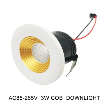 Mini COB Led Downlight 3W Omarico, Svetilke Stropne Spot Luči Z LED Driver Bela Topla Bela AC85-265V Krog Vgradne Razstava
