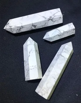 Naravno bela turkizno quartz crystal cube opozoril palico vzorcu tablet reiki energije palico zdravljenje