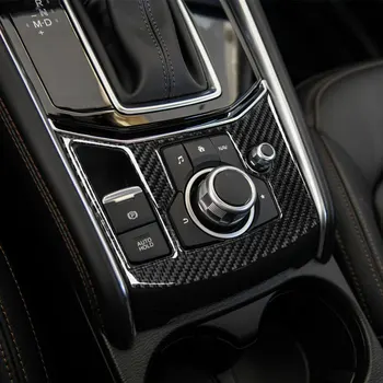 Ogljikovih Vlaken Avto Elektronske ročne zavore Plošča Pokrov Dekorativne Nalepke Trim Za Mazda CX-5 CX5 CX 5 2017 2018 LE LHD