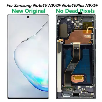 Original AMOLED Za Samsung Galaxy Note 10 Plus N975 LCD-Zaslon Z Okvirjem Opomba 10 N970 LCD Zaslon na Dotik, Računalnike, Zamenjava