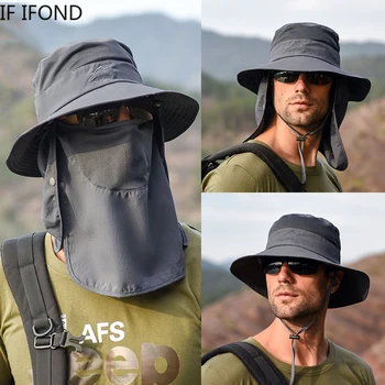 Poletje, Sonce zaščito ribič skp z Obraza, Vratu varstvo izmenljive Tri-uporabite moških Vizir klobuk