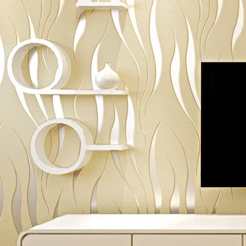 Preprost moderne 3D reliefni netkane ozadje dnevna soba in spalnica ozadje ozadje hotel dekoracijo odebeljeno Slike 0