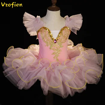 Profesionalni Klasični Balet Tutu Kostum za Otroka, Fant Dekle Gimnastika Leotards Dancewear Princesa Swan Lake Balerina Ples