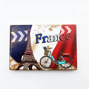 QIQIPP francoski kreativni nacionalno zastavo točko turizem spominski dekorativni obrti porcelana magnetne nalepke hladilnik