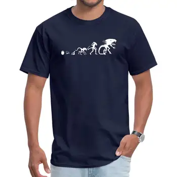 Razvoj Tshirt Moški Črno Belega T-shirt Novosti Design Mens Tee 100% Bombaž Preprost Vrhovi Meri Majica Plus Velikost Camiseta