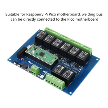 Rele Modul za Raspberry Pi Pico 8-Kanalni USB 5V Napajanje Optocoupler Izolacija Napajanja Izolacije Slike 2