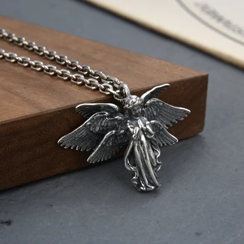 S925 sterling srebrni obesek prilagojene nakit modni obesek šest-krilati angel obliko darilo za ljubitelja