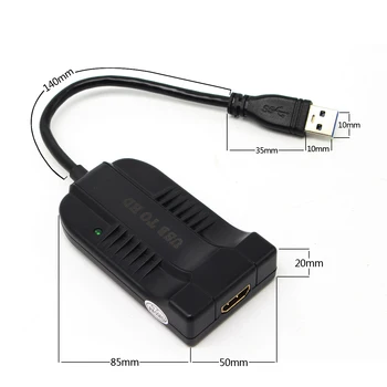 USB 3.0 na HDMI Pretvornik USB3.0 do HDMI Grafični Adapter Multi Kabel Zaslona za PC Prenosni Projektor HD 1080P HDTV Slike 2