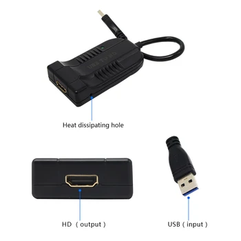 USB 3.0 na HDMI Pretvornik USB3.0 do HDMI Grafični Adapter Multi Kabel Zaslona za PC Prenosni Projektor HD 1080P HDTV Slike 3