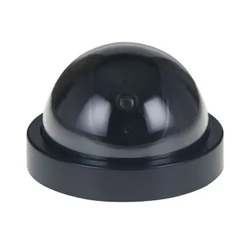 Ustvarjalne Črne Plastične Kupole CCTV Dummy Kamera Utripajoče Led Lažne Kamere Napajanja Preko Baterije AA Nadzor, Varnostni Sistem Slike 4