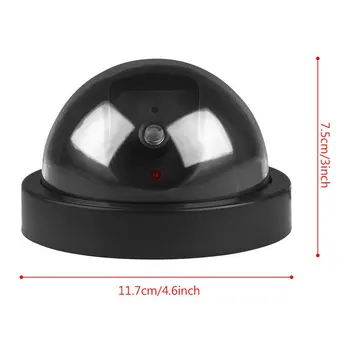 Ustvarjalne Črne Plastične Kupole CCTV Dummy Kamera Utripajoče Led Lažne Kamere Napajanja Preko Baterije AA Nadzor, Varnostni Sistem Slike 5