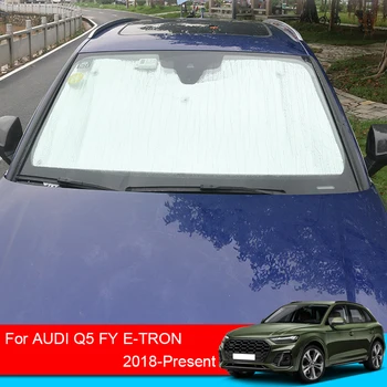 Za Audi Q5 DV E-TRON 2018-2025 Avto Sončniki UV zaščitni Pokrov Okna Zavese Sonce Odtenek Vizir Vetrobransko steklo, Mat Avto Dodatki