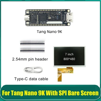 Za Tang Nano 9K GW1NR-9 RISC-V RV Učenje Motherboard HD 40P RGB Vmesnik Razvoj Odbora Z 7Inch SPI Golimi Zaslon