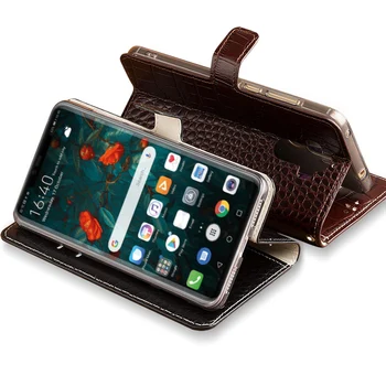 Za Ulefone S1 S8 S10 Pro Power 5 Matel Gemini Primeru Cowhide Luksuzni režo za Kartico, denarnico, telefon flip pokrov Slike 3