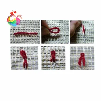 Zapah Kavljem Kit Preprogo Blazine Mat DIY Božični okraski, Navzkrižno Šiv Needlework Crocheting Preprogo Vezenje Preje za pletenje Slike 4